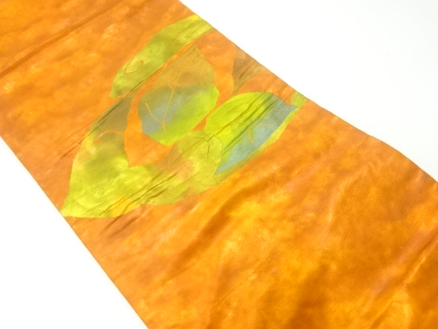JAPANESE NAGOYA OBI / WOVEN LEAF
